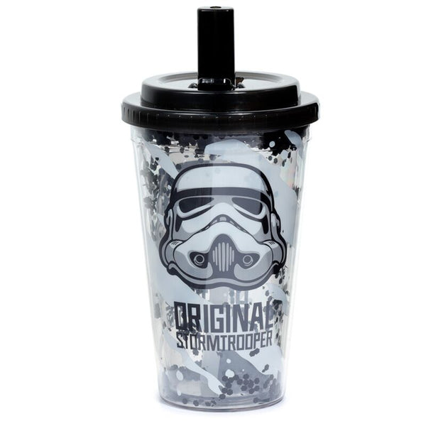 The Original Stormtrooper Shatterproof Double Walled Cup and Straw