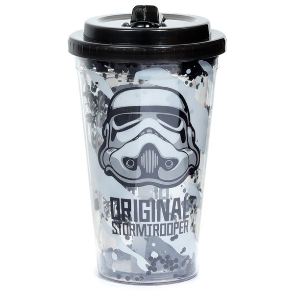The Original Stormtrooper Shatterproof Double Walled Cup and Straw