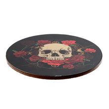 Skulls and Roses Cork Set of 4 Coasters
