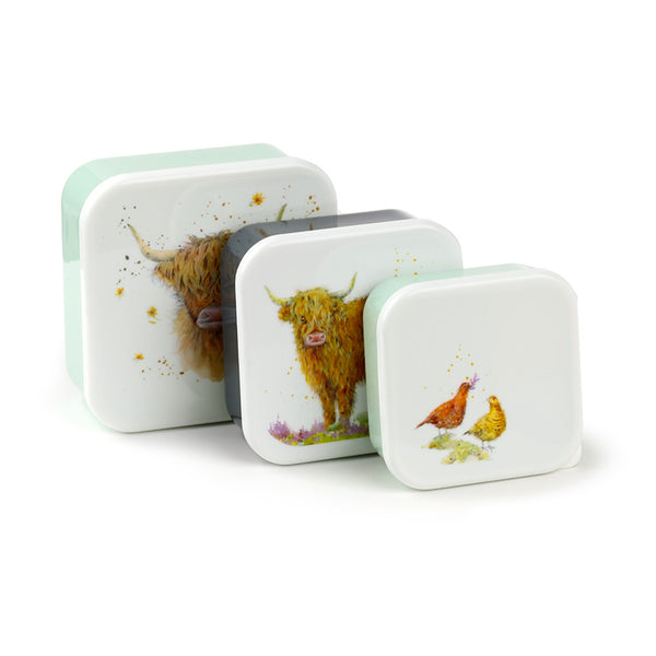 Jan Pashley Highland Coo Cow Lunch Box Set M/L/XL