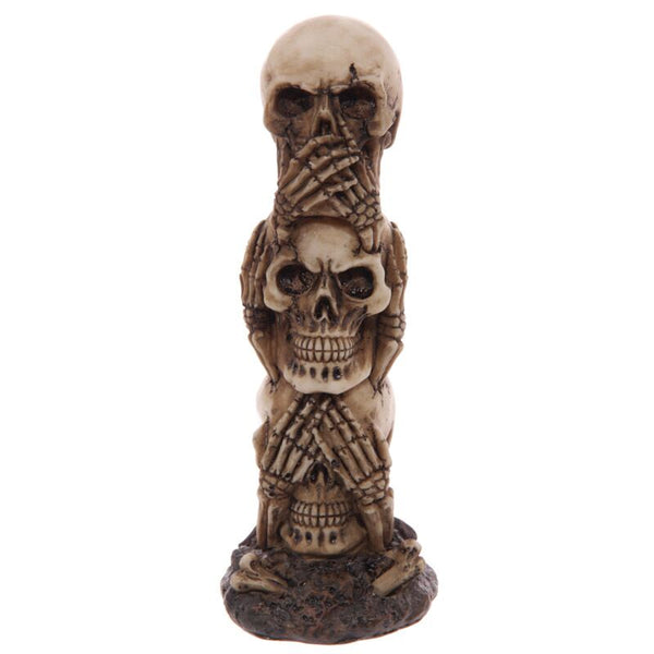 Hear No Speak No See No Evil Skull Totem