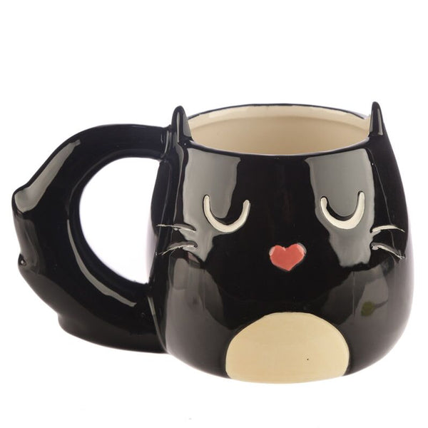 Feline Fine Black Cat Mug