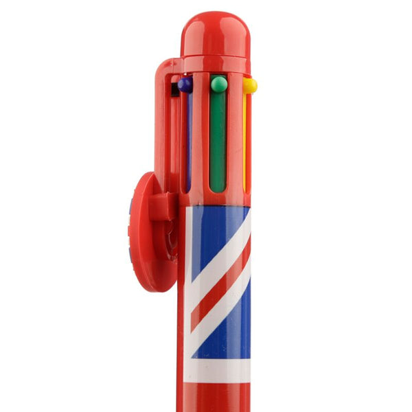London Souvenir Union Jack Multi Colour Pen (6 Colours)