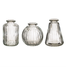 Plain Glass Bud Vases Set