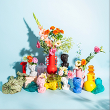 Turquoise Glass Bud Vases Set